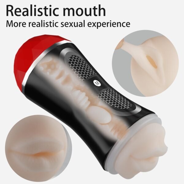 Version 1.0.0 VIP01 Double head Male Masturbator Airplane Cup - 3D Realistic Pocket Pussy Stroker