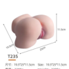 VIP44 High-Quality Realistic Big Butt Vagina Masturbator - Premium Silicone Ass Airplane Cup