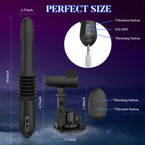 VIP50 Electric Gun Vibrator for Women -Clitoral Stimulation Device, Automatic Thrusting