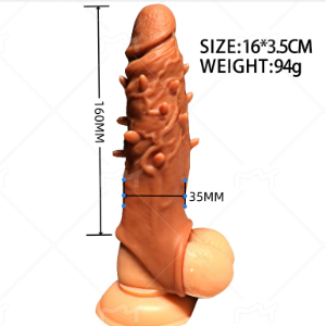VIP28 Crystal Wolf's Tooth Extra-Thick Textured Adult Dildo — Condom with Bumps