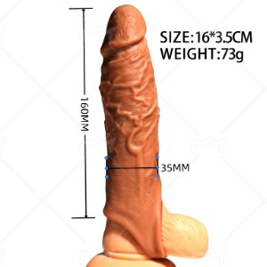 VIP27 Crystal Wolf Fangs Thickened Textured Men's Pleasure Dildo— Condom