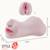 VIP42 Ultra-Realistic Double Hole Male Masturbator with Silicone Face – Oral & Anal Pleasure