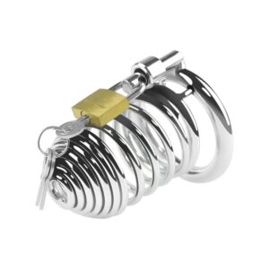 VIP37 Stainless Steel Male Chastity Cage DKZC-011 - Secure Penis Restraint Device