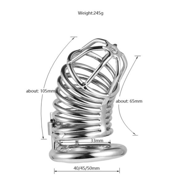 VIP37 Stainless Steel Male Chastity Cage DKZC-011 - Secure Penis Restraint Device