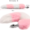 VIP11 Fox Tail Anal Plug - Fluffy Metal Butt Plug with Soft Faux Fur Tail for Couples