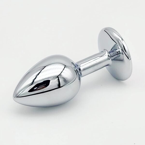 VIP12 Stainless Steel Metal Anal Plug - Smooth Teardrop Butt Plug with Flared Base