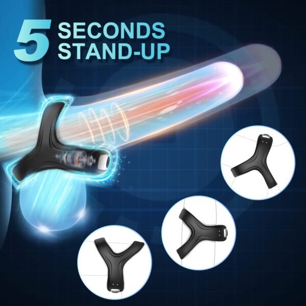VIP17 Triple Cock Ring Vibrator - 3-in-1 Vibrating Penis Ring for Longer Erection