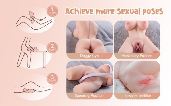 KY17 Ultra-Realistic Half-Body Torso Sex Doll – Bouncy Soft Tits, Lifelike Vaginal Stroker