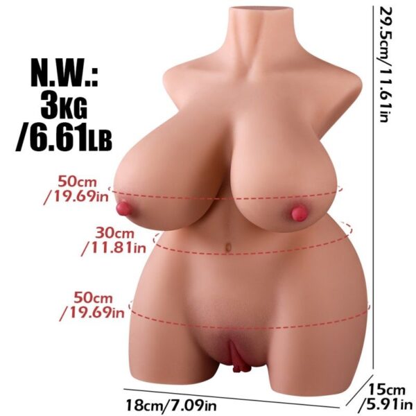 KY19 Premium Curvy Realistic Half-Body Torso Sex Doll –  & Ultra-Realistic Vaginal