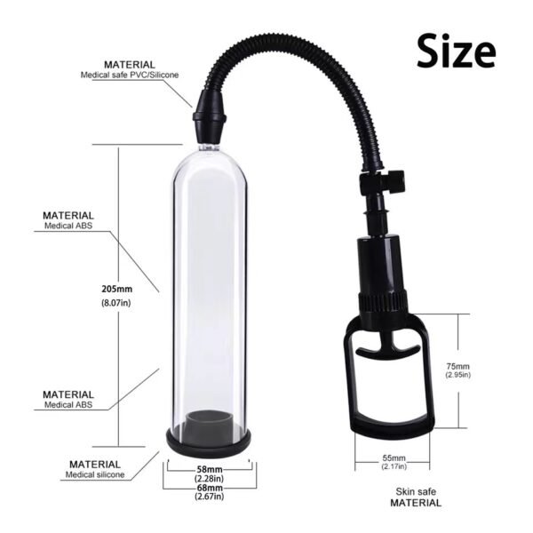 VIP20 Penis Pump Vacuum Enlarger - Male Penis Enlargement & Stretching Device
